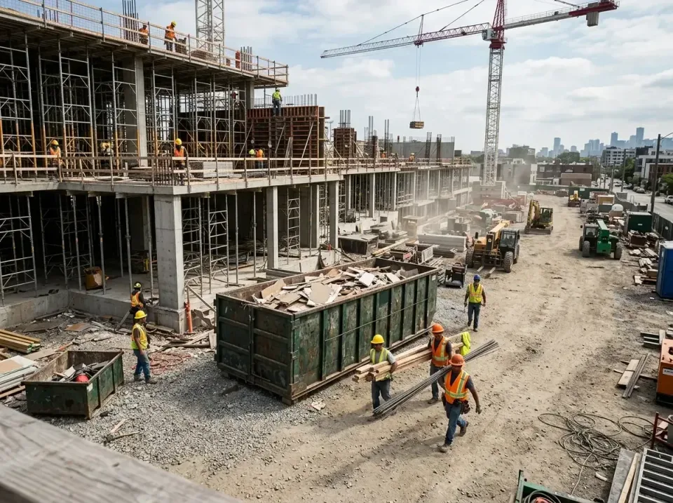 commercial-construction-site-w-002 — frequently asked questions, Low Cost Construction Dumpster Rental in Glencoe, MN